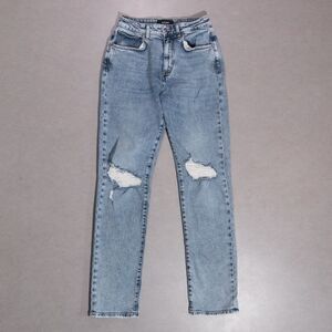 Represent Men's Baggy Destroyer Distressed Stretch Blue Denim Jeans Size 29x32